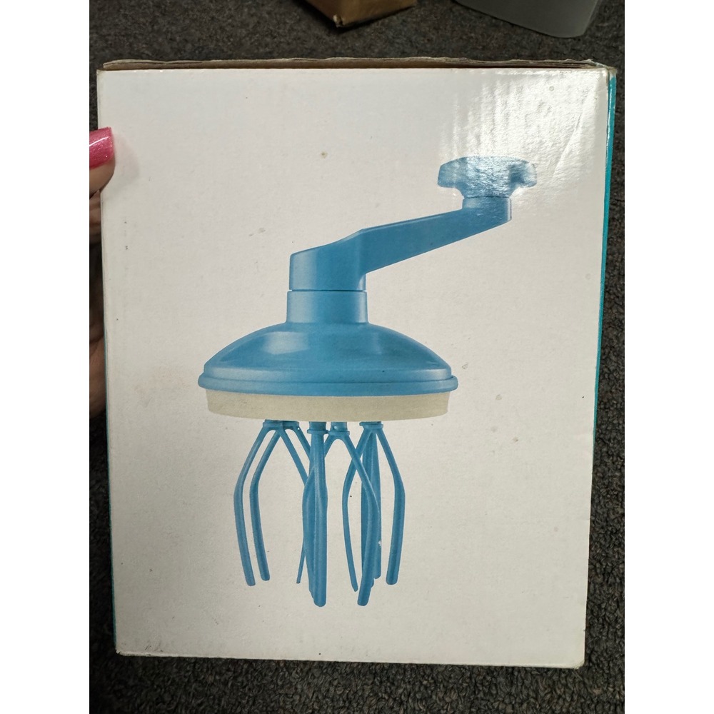 Tupperware Power Chef Whip Accessory Blue Salt Water Taffy Hand Whisk Attachment